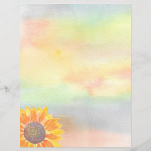 Papier à lettres tournesol