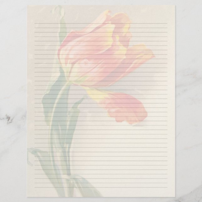 Papier à lettres vintage à fil floral (Devant)