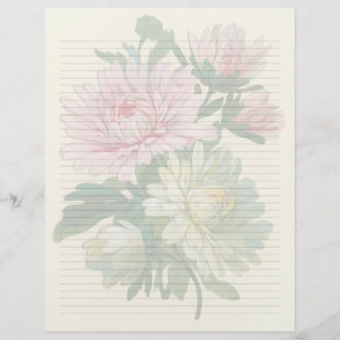 Papier à lettres vintage à fil floral