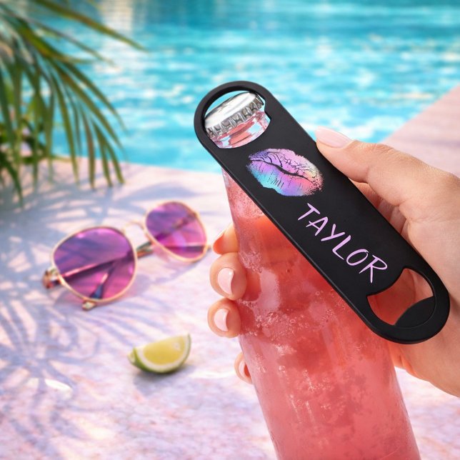 Papier à lèvres Impression moderne Néon et Noir (Créateur téléchargé)