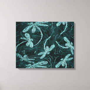 Papier à libellules Midnight Flit en toile étirée