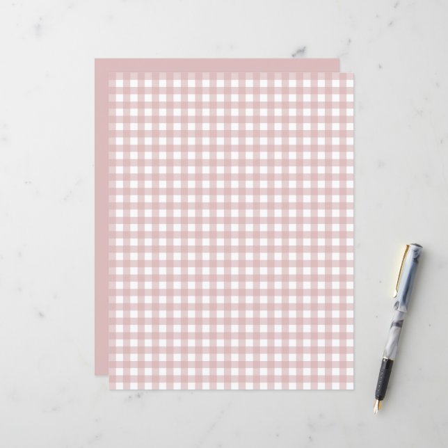 Papier à Motif à fond de couleur rose pâle (Devant/Arrière en situation)