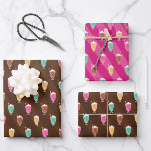 Papier à Motif de lait en rose et Brown