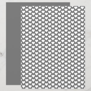 Papier à Motif gris des Coeurs mignons