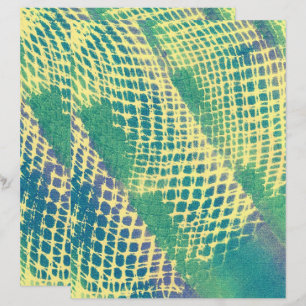 Papier à Motif jaune bleu bleu vert Diamant