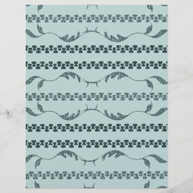 Papier à motif vert de mer (Devant)