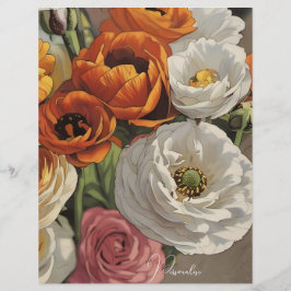 Papier à Motif Vintage style Fleur
