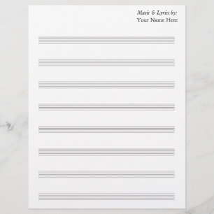Papier à musique vierge à 8 portées