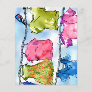 Papier à note 'flyer' de BIRDIES petite feuille 