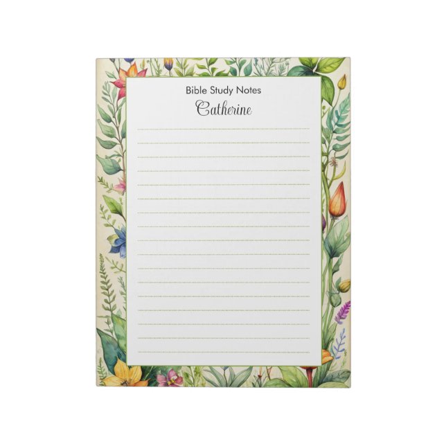 Papier à notes pour étude biblique Bloc-notes pers (Tourné)