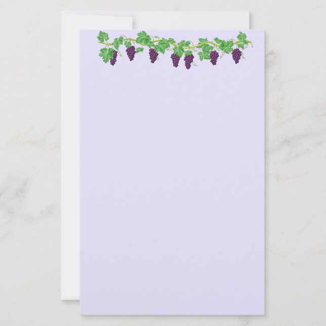 Papier à papeterie de la vigne de raisin (Devant)