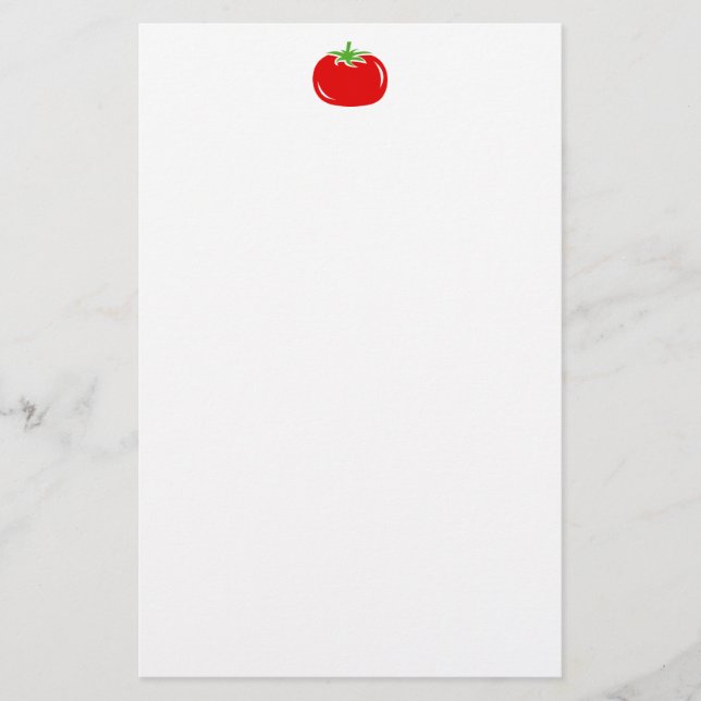 Papier à papeterie du logo de la tomate rouge pers (Devant)