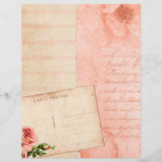 Papier à papier à carreaux à collage rose pricot