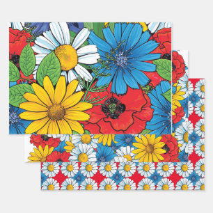Papier à papier à enveloppement floral Brite Feuil