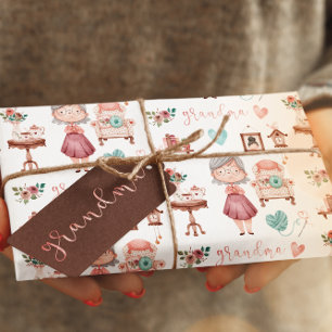 Papier à papier à enveloppement grand-mère - Feuil