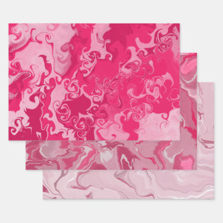 Papier à papier à enveloppement rose vif à feuille