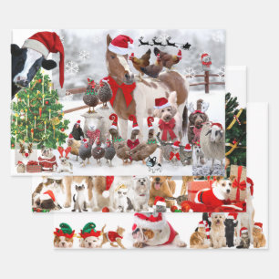 Papier à papier à envelopper CHRISTMAS pour animau