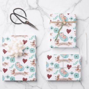 Papier à papier à envelopper pour bébé pour garçon