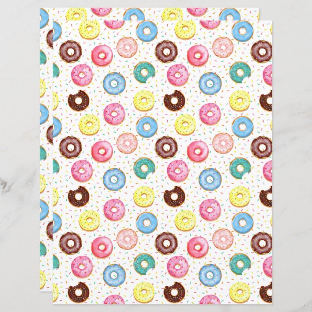 Papier à papier à morceau Donuts (Devant / Derrière)