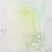 Papier à papier à papier écolier vert et bleu past