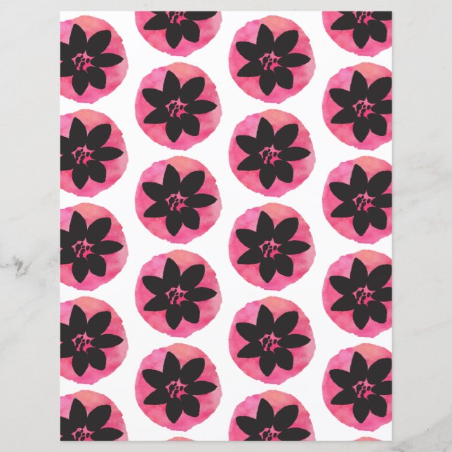 Papier à papier à rebut rose Tropical (Devant)