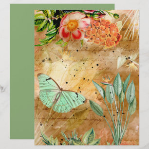 Papier à papier à reliure à papillon vintage