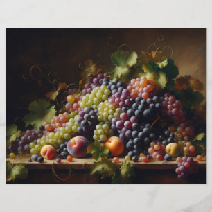 Papier à papier à scandale de raisins et de fruits