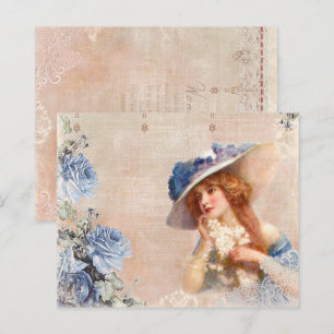 Papier à papier à scandale vintage de la dame vict