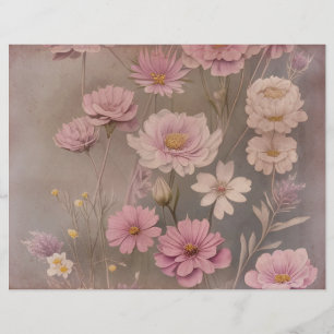 Papier à papier à scandale Vintage rose pâle
