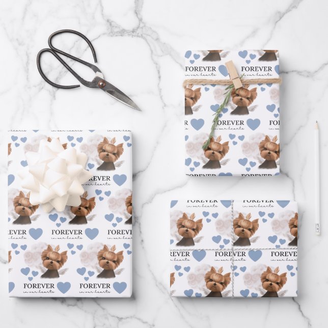 Papier à papier Angel Yorkie à envelopper Ensemble (Recto)