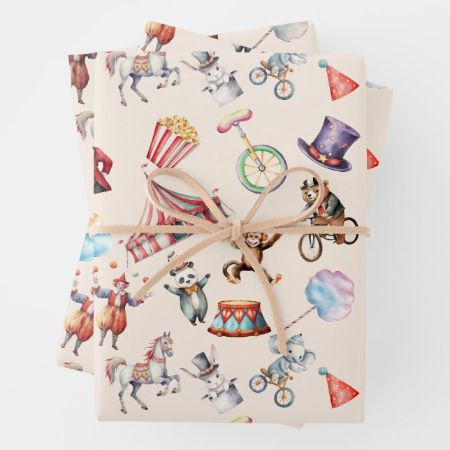 Papier à papier carnavalesque de cirque Jeu de 3 f (En situation)
