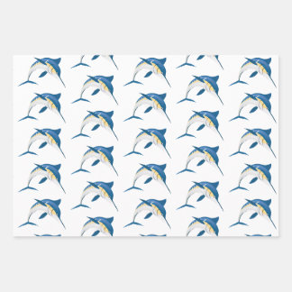 Papier à papier d'enveloppement bleu Marlin Plat S