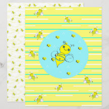 Papier à papier pour album Bee Happy - 01