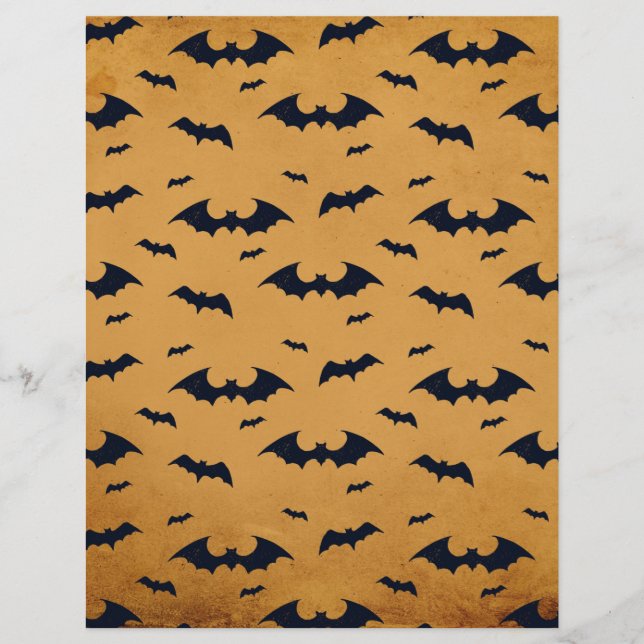 Papier à papier pour album Halloween à chauves-sou (Devant)