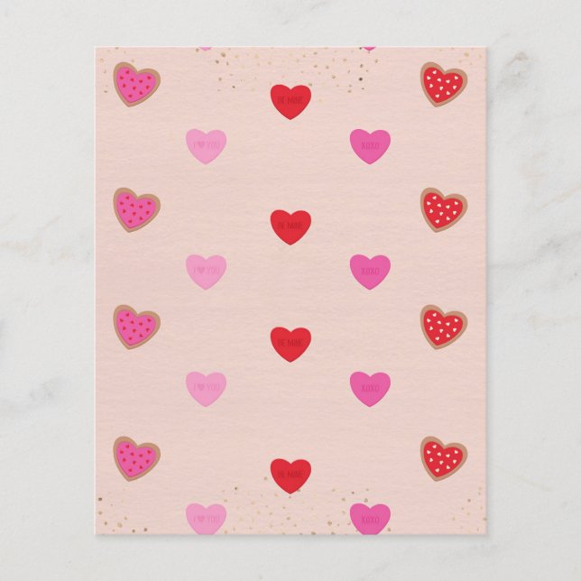 Papier à papier pour album Valentine Hearts (Devant)