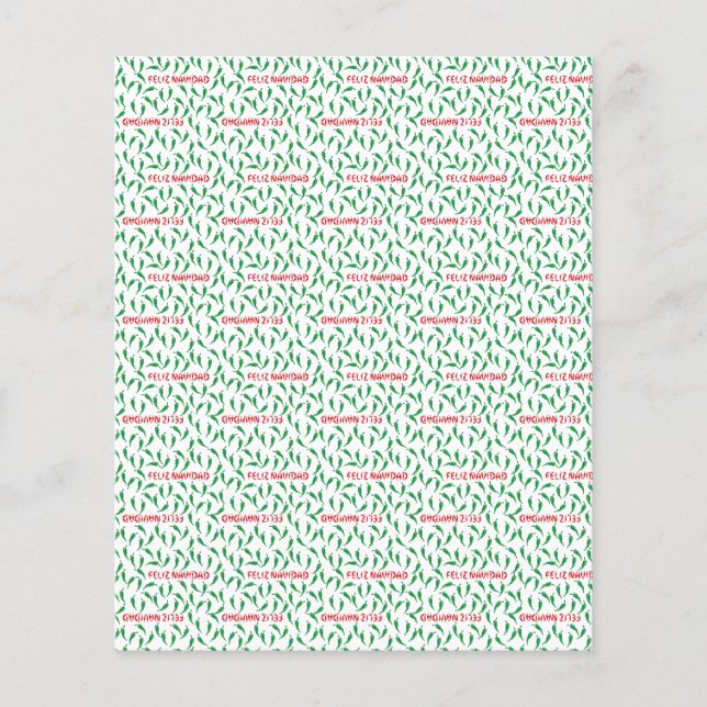 Papier à papier pour poivre Feliz Navidad Chile (Devant)