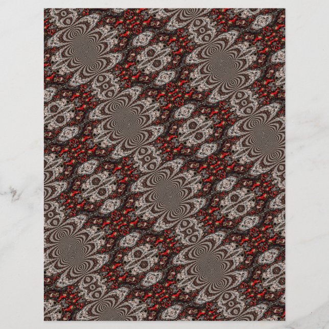 Papier à papier rouge/Brown/rouge/Motif bleu (Devant)