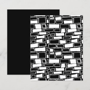 Papier à rebut Abstrait en mosaïque blanche noire
