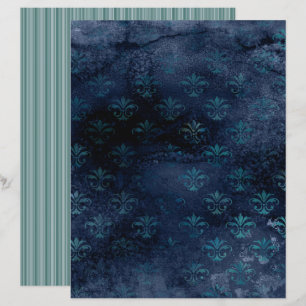 Papier à rebut bleu gothique de Victorian Grunge
