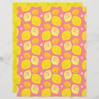 Papier à rebut citron rose
