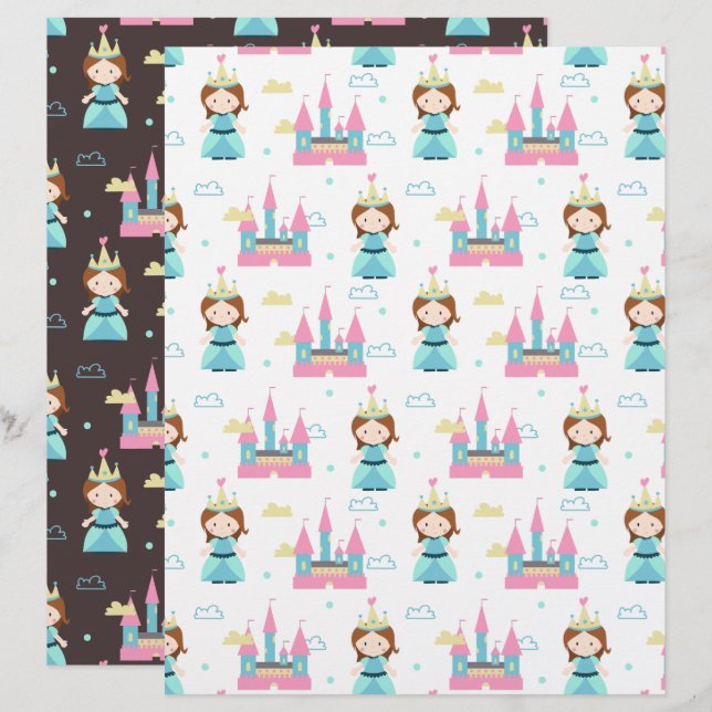 Papier à rebut du château Princess (Devant / Derrière)