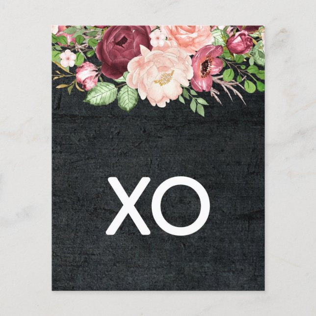 Papier à rebut Floral Love XO (Devant)