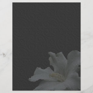 Papier à rebut noir de l'Hibiscus en relief