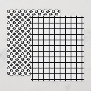 Papier à rebut noir noir Grille blanche Grille noi