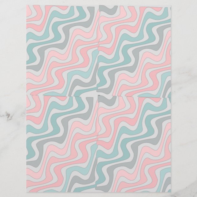 Papier à rebut Pastel Wavy Line (Devant)