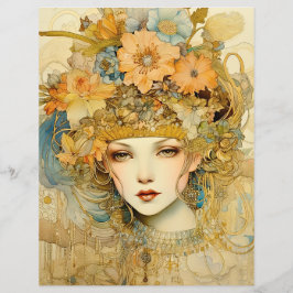 Papier à rebut plat Fatale Femme Florale