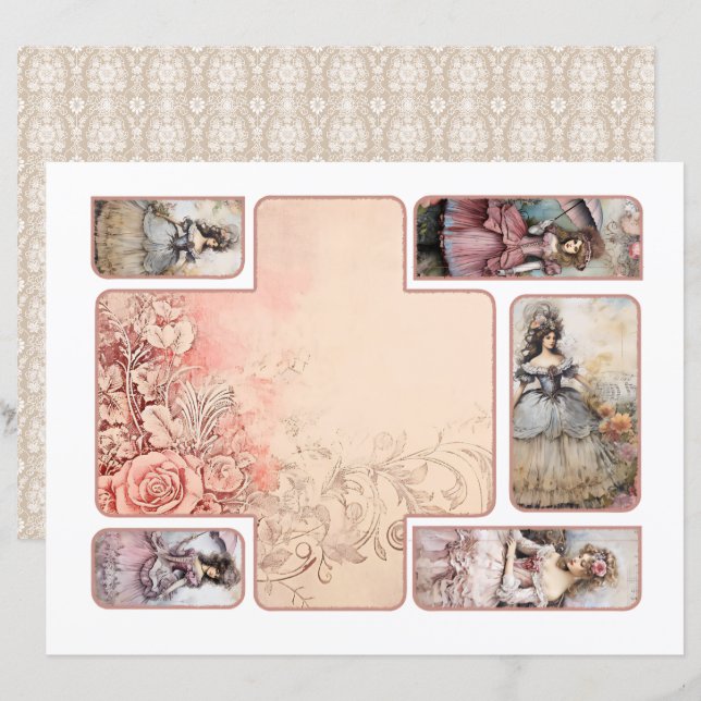 Papier à rebut pliable Rococo Folio (Devant / Derrière)