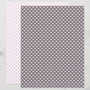 Papier à rebut rose de minuscules coeurs
