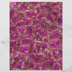 Papier à rebut rose et or cristal