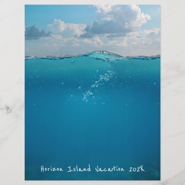 Papier à rebut sous-marin Blue Sea Horizon (Devant)